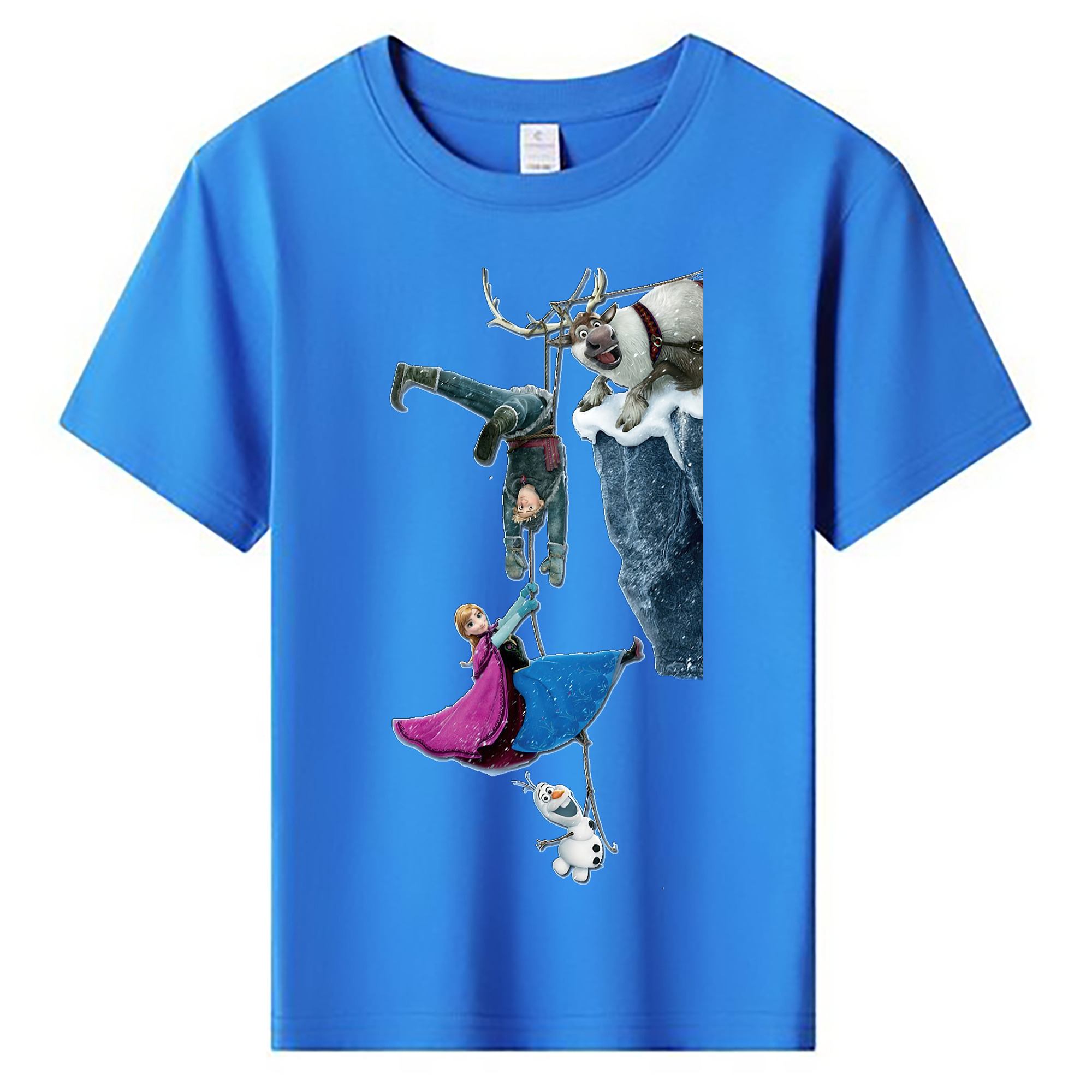 （画像用） アナと雪の女王 アンナ エルサ Frozen Anna Elsa 綿100％キッズTシャツ（フロントプリント）